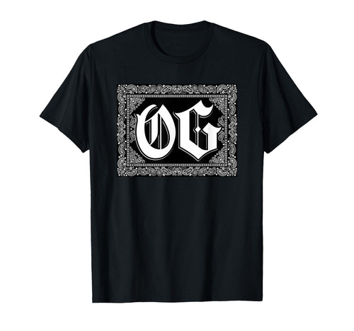 Og Bandana Black Original Gangster T-Shirt - Custom Art Print for Adults - T-Shirt, Sweatshirt, Hoodie