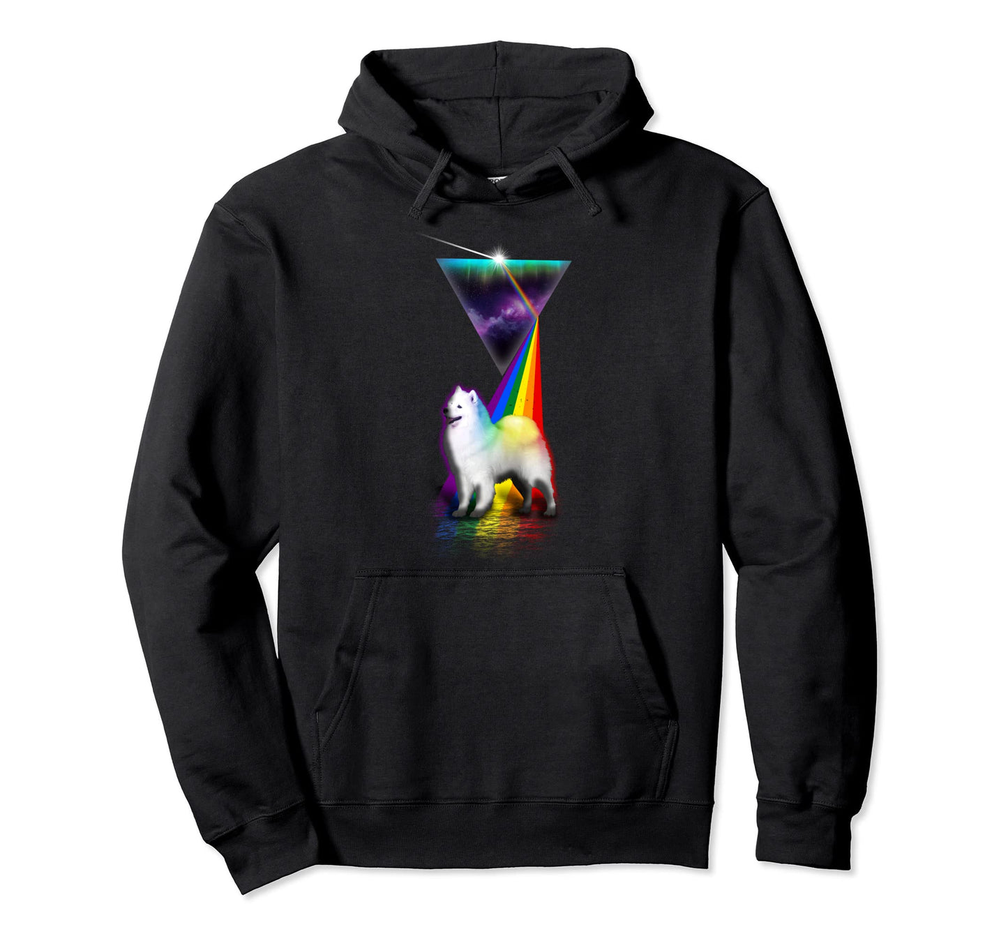 Prism Samoyed Hoodie - Fun Novelty Design Men Women - T-Shirt, Sweatshirt, Hoodie