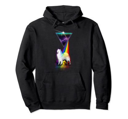 Prism Samoyed Hoodie - Fun Novelty Design Men Women - T-Shirt, Sweatshirt, Hoodie
