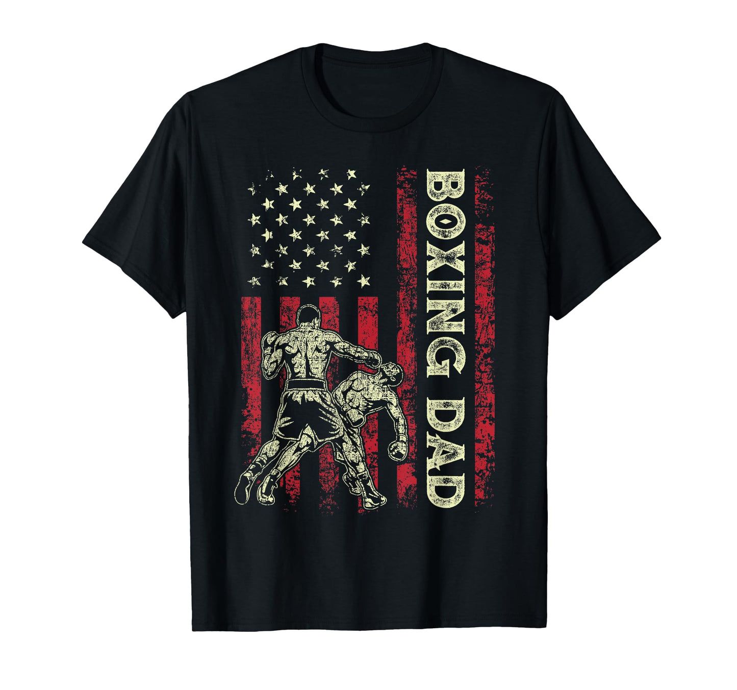 Boxing Dad American Us Flag Patriotic T-Shirt - Trendy Graphic Men Women - T-Shirt, Sweatshirt, Hoodie