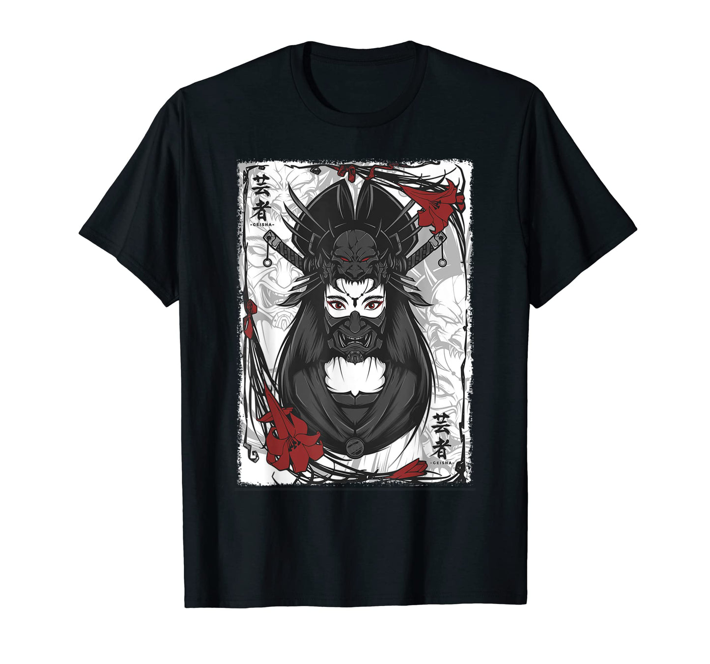 Japanese Geisha Ninja Samurai Vaporwave T-Shirt - Novelty Apparel Unisex - T-Shirt, Sweatshirt, Hoodie