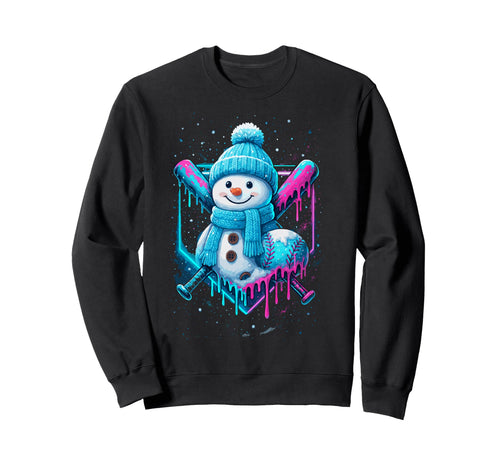 Baseball Drip Who Love Snowman Sweatshirt - Minimalist Print Men Women - T-Shirt, Sweatshirt, Hoodie