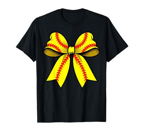 Softball Coquette Bow Funny Softball T-Shirt - Streetwear Style for Adults - T-Shirt, Sweatshirt, Hoodie
