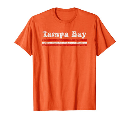 Tampa Bay Florida Weathered Stripe T-Shirt - Graphic Print for Adults - T-Shirt, Sweatshirt, Hoodie