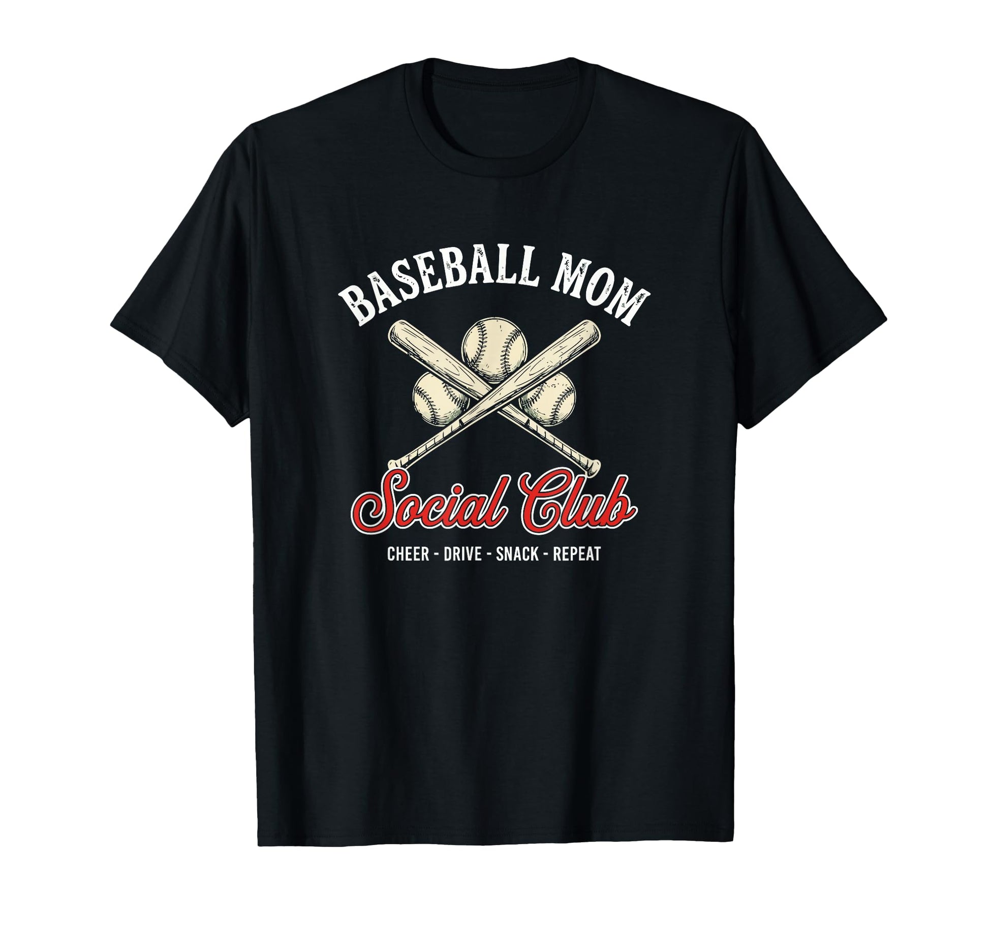 Baseball Mom Social Club Bleacher T-Shirt - Novelty Apparel for Adults - T-Shirt, Sweatshirt, Hoodie