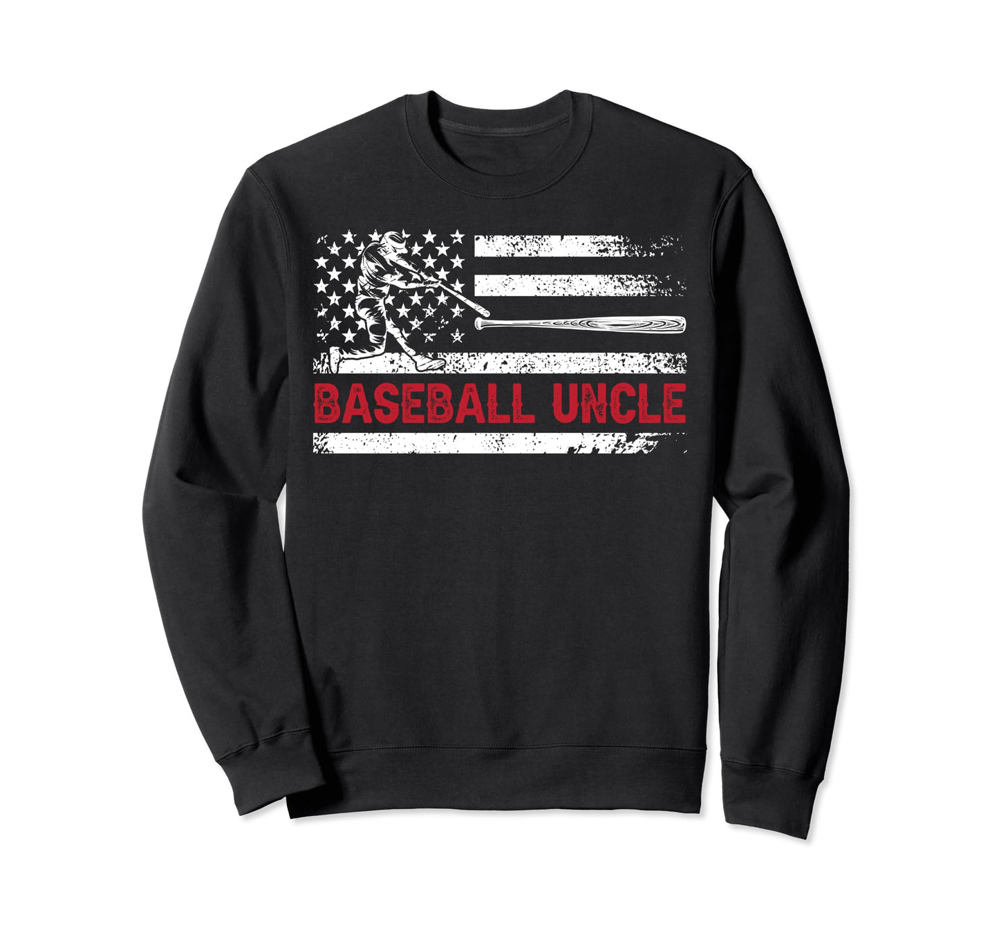 Baseball Uncle Baseball Player Uncle Sweatshirt - Minimalist Print Unisex - T-Shirt, Sweatshirt, Hoodie
