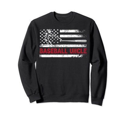 Baseball Uncle Baseball Player Uncle Sweatshirt - Minimalist Print Unisex - T-Shirt, Sweatshirt, Hoodie