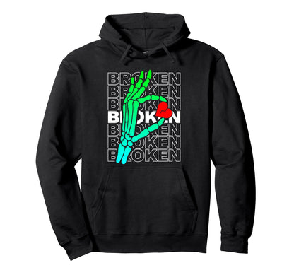 Broken Heart Aesthetic Edgy Streetwear Hoodie - Unique Graphic for Adults - T-Shirt, Sweatshirt, Hoodie