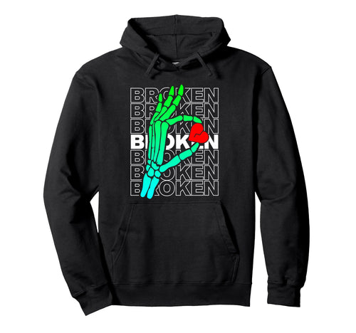 Broken Heart Aesthetic Edgy Streetwear Hoodie - Unique Graphic for Adults - T-Shirt, Sweatshirt, Hoodie