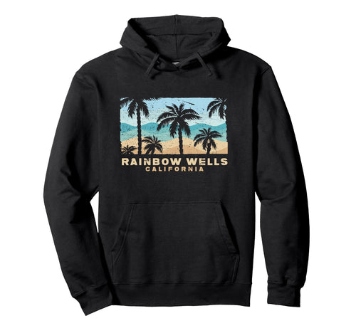 Rainbow Wells California Palm Beach Hoodie - Custom Art Print for Adults - T-Shirt, Sweatshirt, Hoodie
