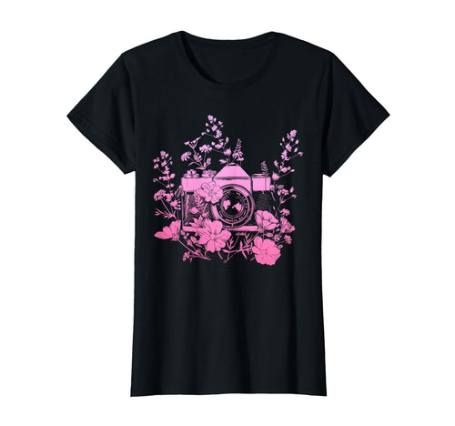 Photographer Camera Flowers Photography T-Shirt - Fun Novelty Design Unisex - T-Shirt, Sweatshirt, Hoodie