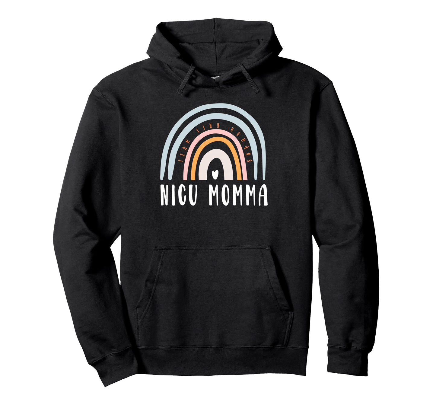 Nicu Momma Boho Rainbow Colorful Nicu Mom Hoodie - Unique Graphic Unisex - T-Shirt, Sweatshirt, Hoodie
