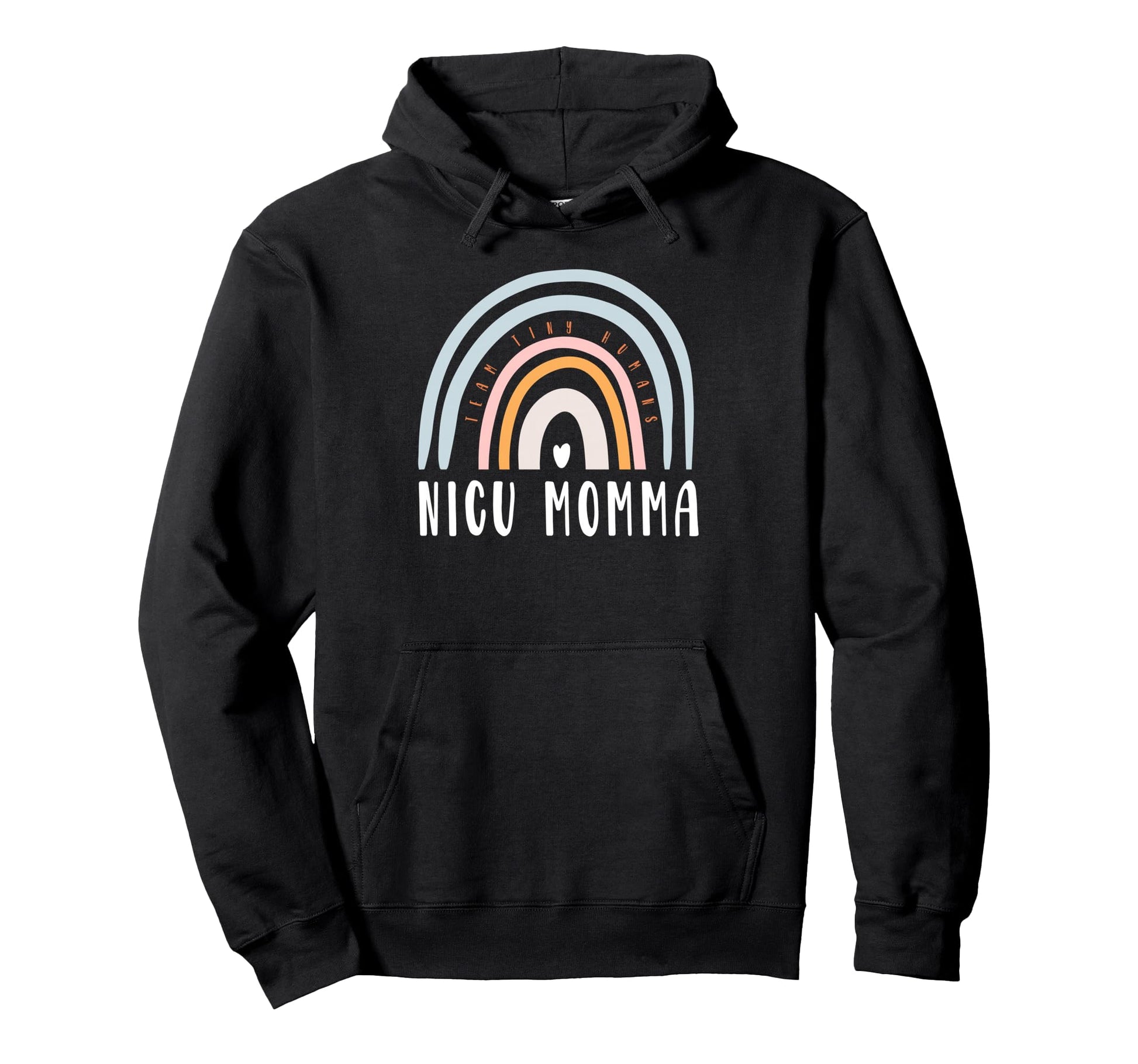 Nicu Momma Boho Rainbow Colorful Nicu Mom Hoodie - Unique Graphic Unisex - T-Shirt, Sweatshirt, Hoodie