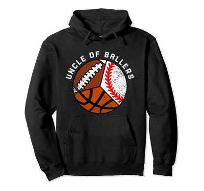 Uncle Ballers Funny Baseball Hoodie - Casual Everyday Wear Unisex - T-Shirt, Sweatshirt, Hoodie