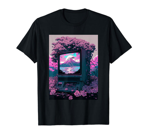 Tv Tube Japanese Vaporwave Aesthetic T-Shirt - Minimalist Print Men Women - T-Shirt, Sweatshirt, Hoodie
