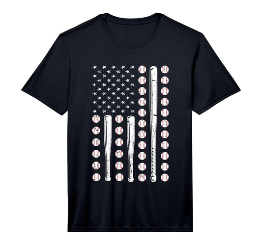 Baseball Usa Flag Camo Baseball Flag T-Shirt - Custom Art Print Men Women - T-Shirt, Sweatshirt, Hoodie