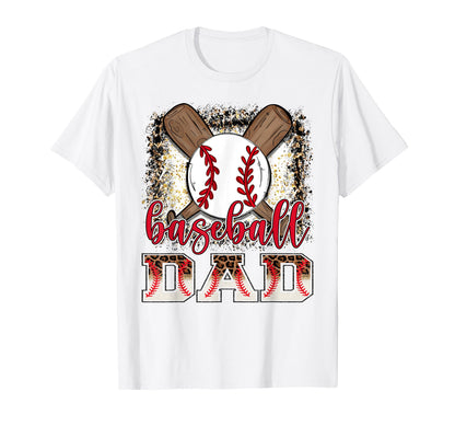 Baseball Dad Leopard Proud Ball Dad T-Shirt - Trendy Graphic Unisex - T-Shirt, Sweatshirt, Hoodie