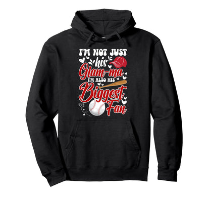 Biggest Fan Baseball Glam Ma Baseball Hoodie - Novelty Apparel Men Women - T-Shirt, Sweatshirt, Hoodie