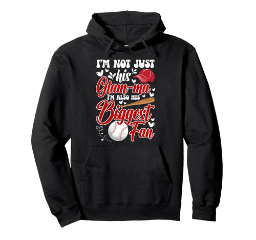 Biggest Fan Baseball Glam Ma Baseball Hoodie - Novelty Apparel Men Women - T-Shirt, Sweatshirt, Hoodie