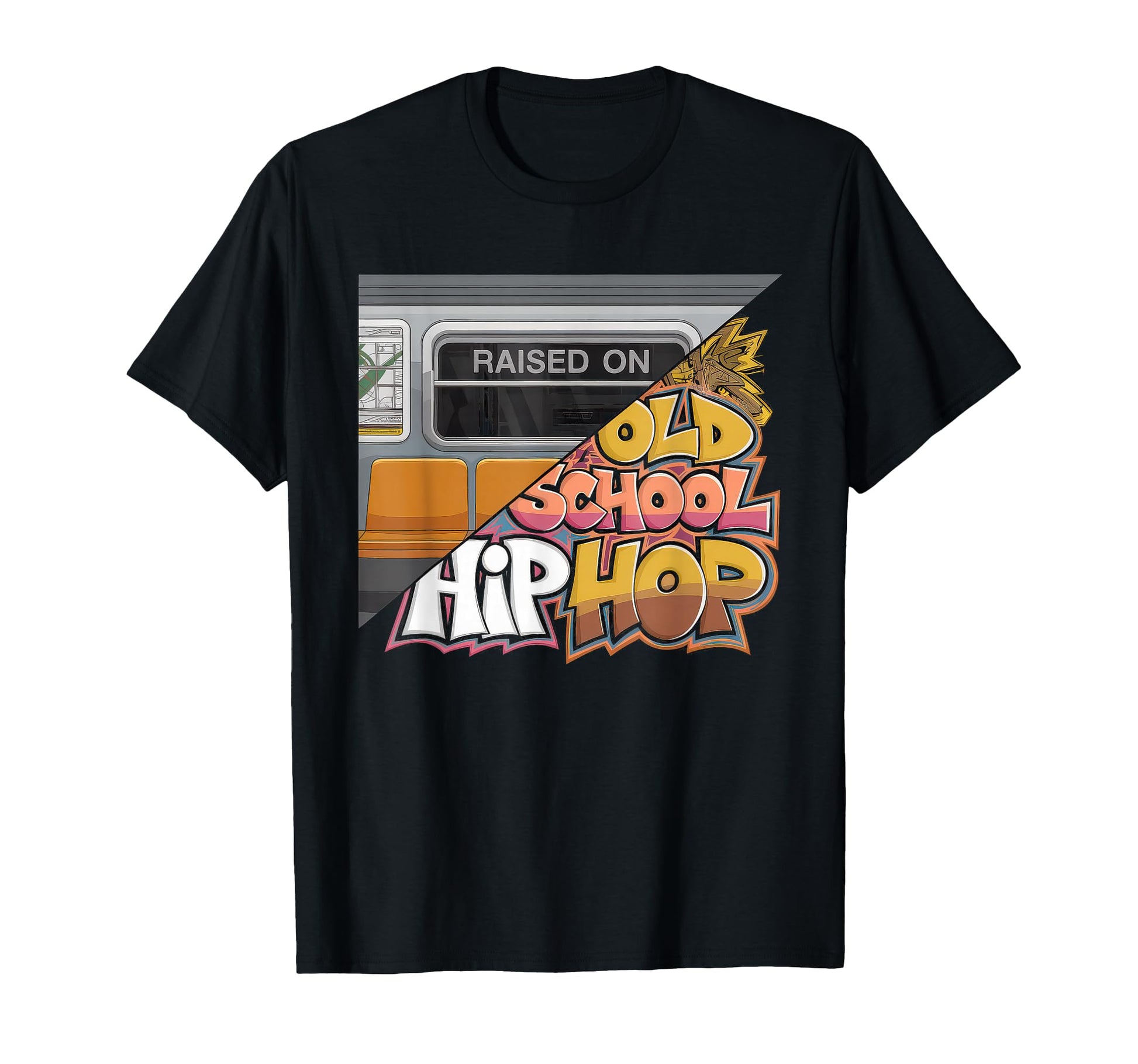 Raised Old School Hip Hop Cassette T-Shirt - Unique Graphic for Adults - T-Shirt, Sweatshirt, Hoodie