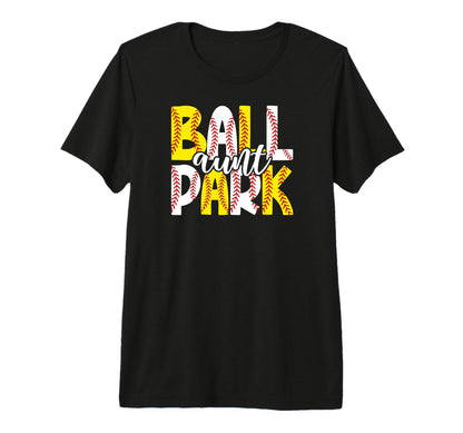 Ballpark Aunt Softball Baseball Aunt T-Shirt - Minimalist Print Unisex - T-Shirt, Sweatshirt, Hoodie