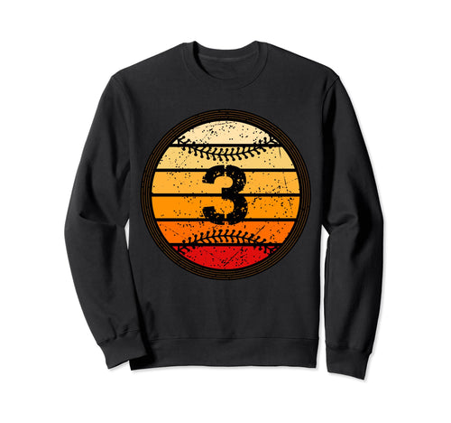 3Rd Birthday Baseball 3 B Day Funny Sweatshirt - Novelty Apparel Unisex - T-Shirt, Sweatshirt, Hoodie