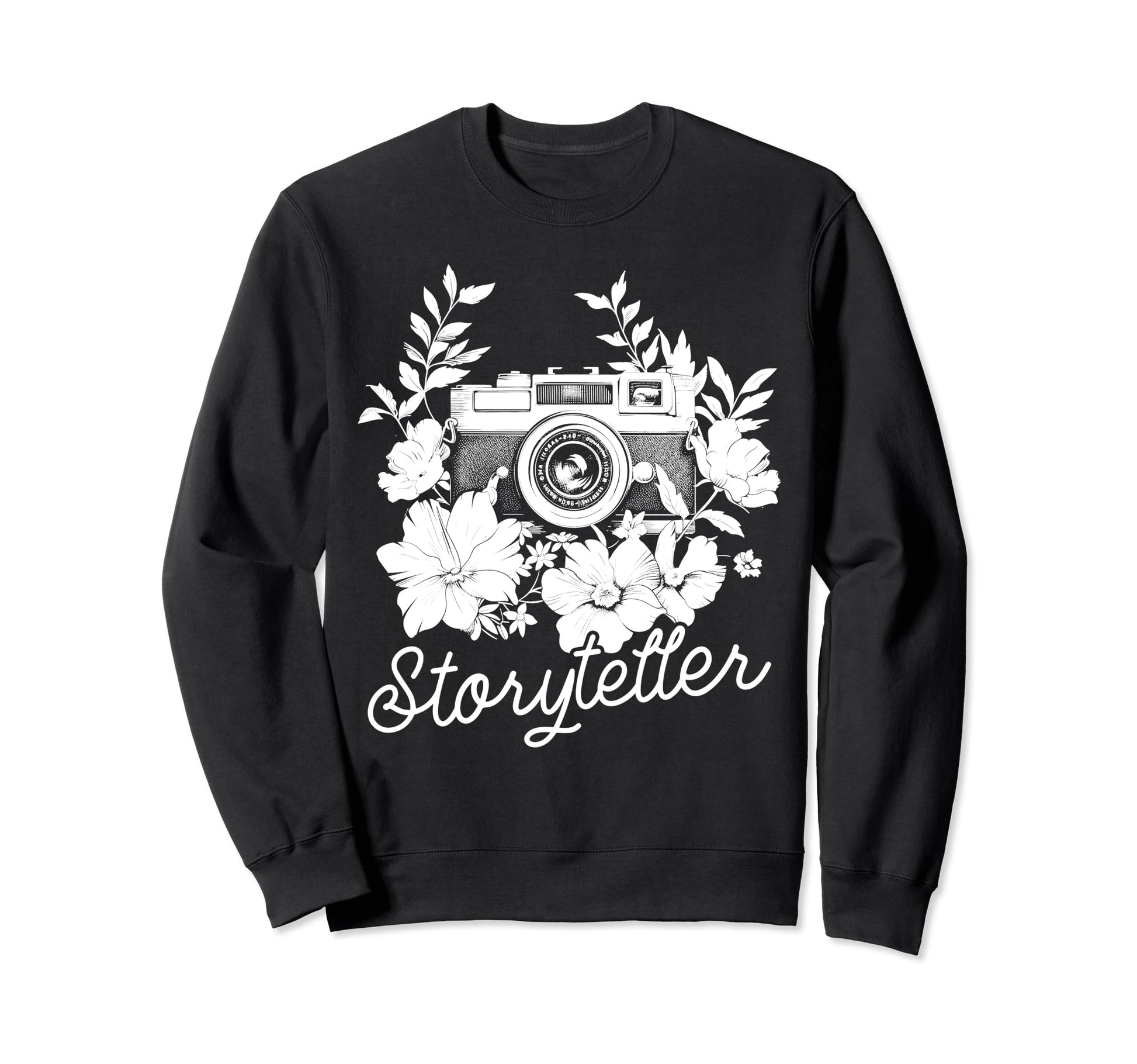 Photographer Storyteller Camera Sweatshirt - Aesthetic Graphic for Adults - T-Shirt, Sweatshirt, Hoodie