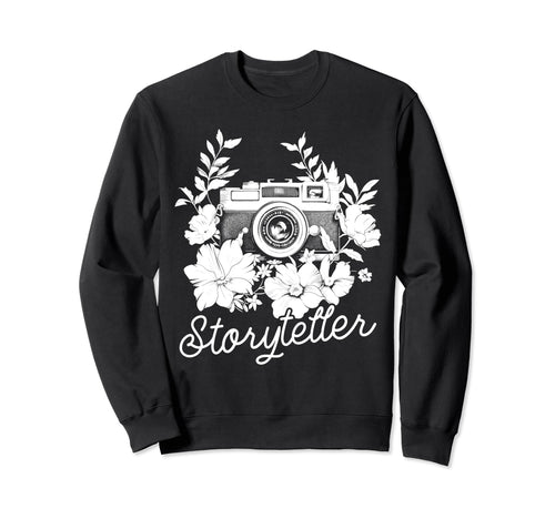 Photographer Storyteller Camera Sweatshirt - Aesthetic Graphic for Adults - T-Shirt, Sweatshirt, Hoodie
