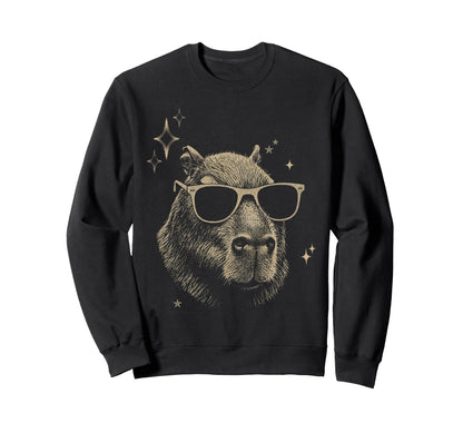 Y2K Capybara Sunglasses 90S 2000S Sweatshirt - Unique Graphic Men Women - T-Shirt, Sweatshirt, Hoodie