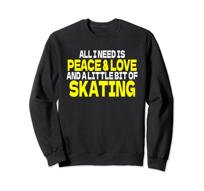 Skateboard Skater Longboard Peace Sweatshirt - Trendy Graphic Men Women - T-Shirt, Sweatshirt, Hoodie