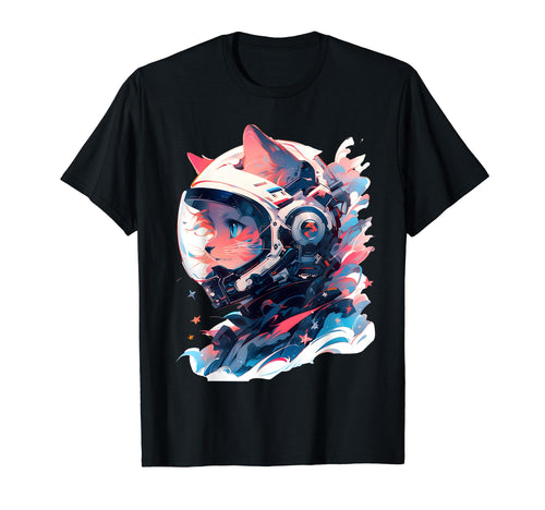 80S 90S Aesthetic Vaporwave Space Cat T-Shirt - Minimalist Print Unisex - T-Shirt, Sweatshirt, Hoodie
