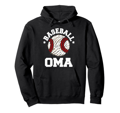 Baseball Oma Distressed Funny Grandma Game Hoodie - Trendy Graphic Unisex - T-Shirt, Sweatshirt, Hoodie