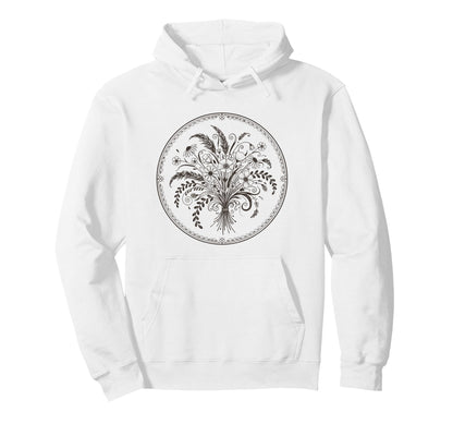 Boho Wildflowers Watercolor Floral Hoodie - Graphic Print for Adults - T-Shirt, Sweatshirt, Hoodie