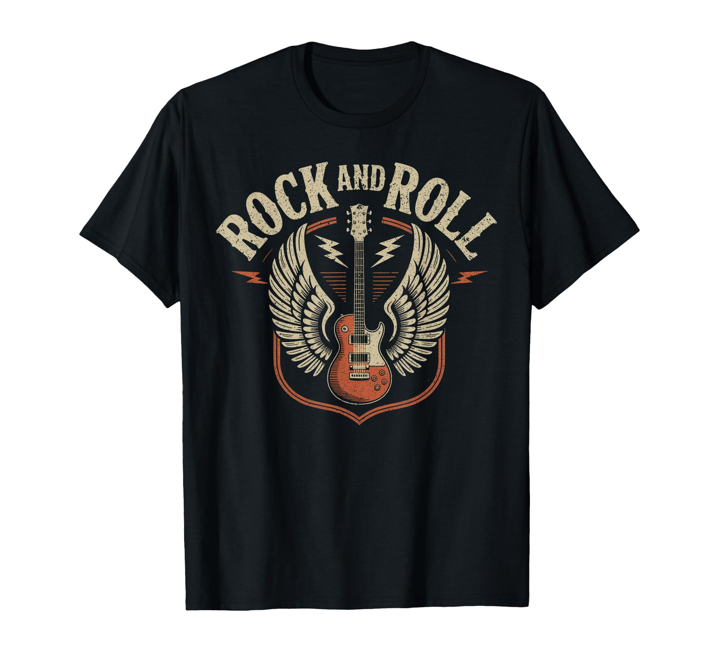 Rock N Roll Electric Guitar Rock Band T-Shirt - Minimalist Print Men Women - T-Shirt, Sweatshirt, Hoodie