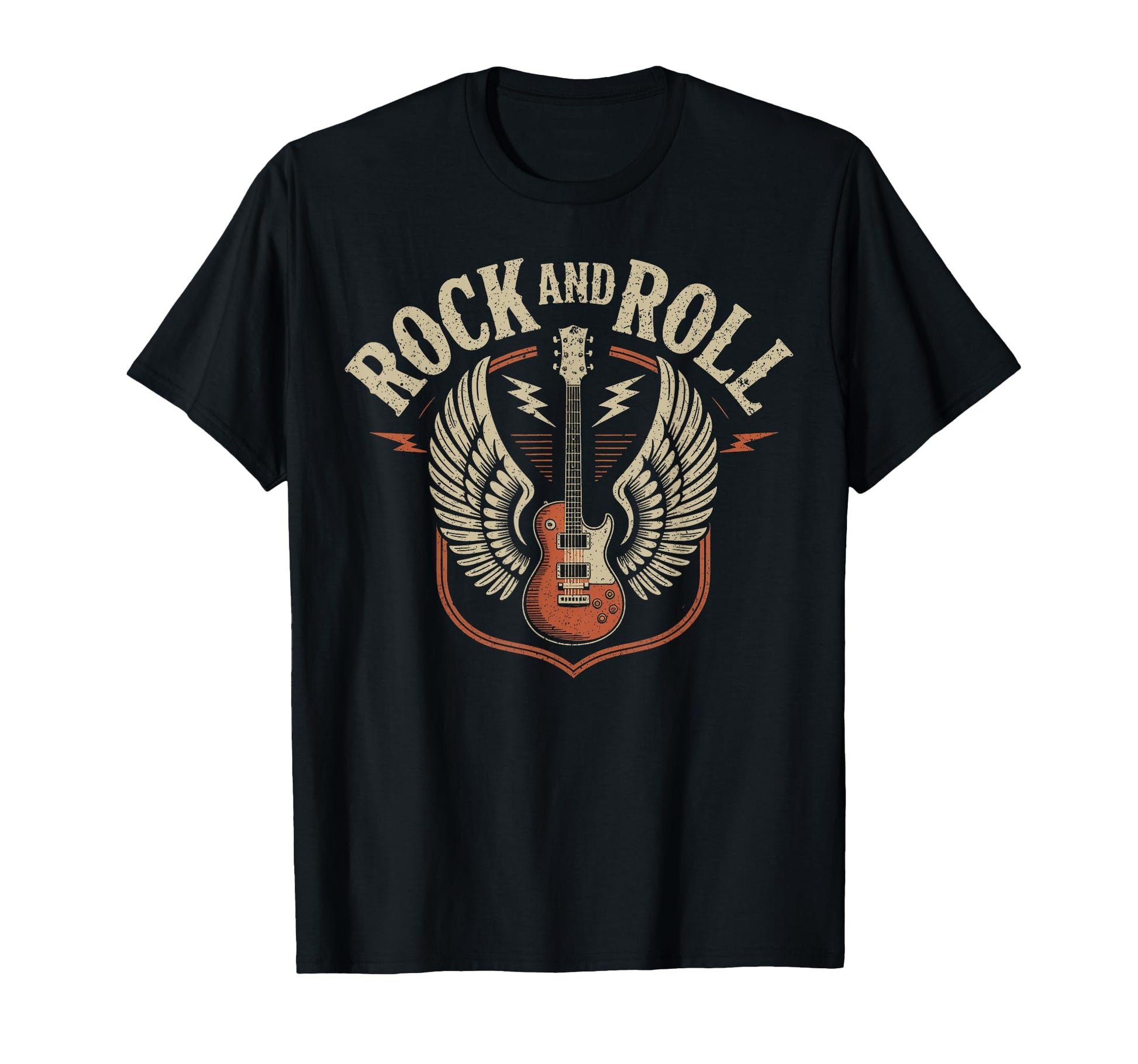 Rock N Roll Electric Guitar Rock Band T-Shirt - Minimalist Print Men Women - T-Shirt, Sweatshirt, Hoodie