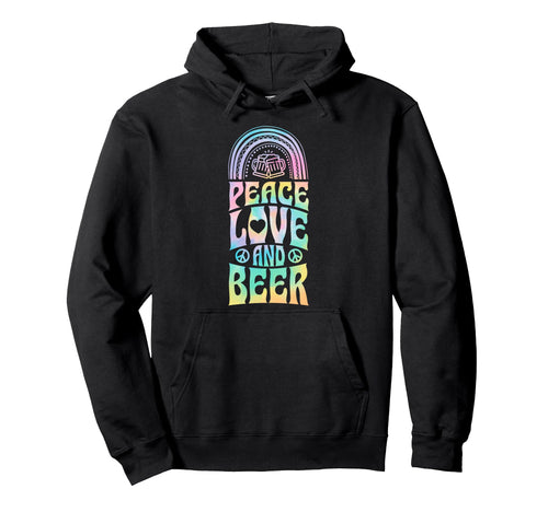 Peace Love And Beer Bohemian Hoodie - Casual Everyday Wear for Adults - T-Shirt, Sweatshirt, Hoodie