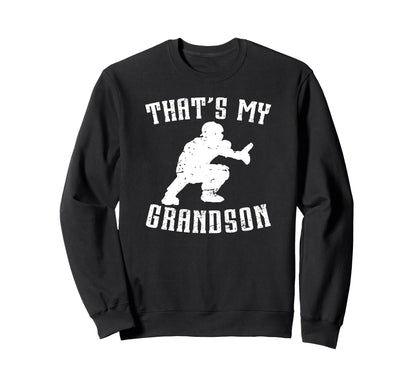 Proud Baseball Catcher Grandpa Sweatshirt - Aesthetic Graphic for Adults - T-Shirt, Sweatshirt, Hoodie