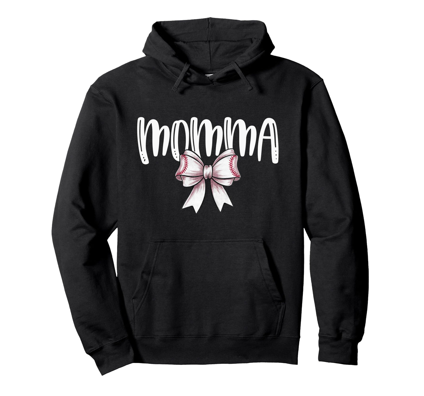Coquette Baseball Momma Spirit Hoodie - Novelty Apparel for Adults - T-Shirt, Sweatshirt, Hoodie