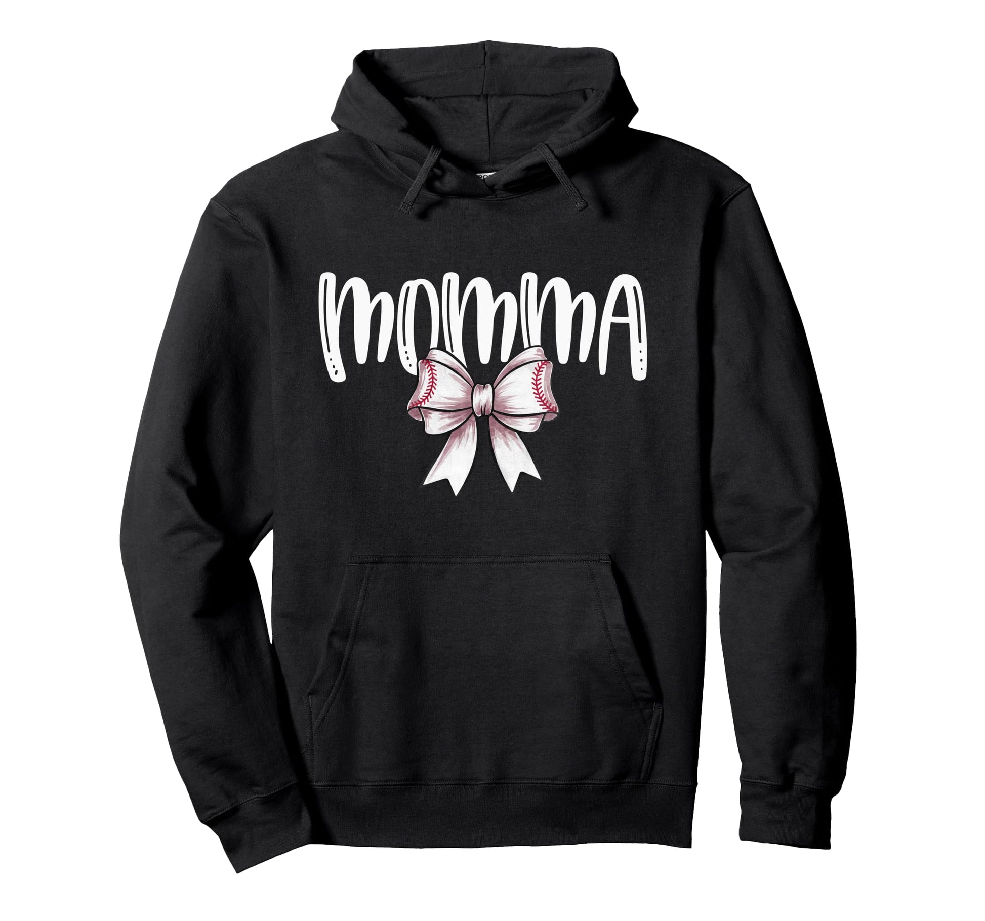 Coquette Baseball Momma Spirit Hoodie - Novelty Apparel for Adults - T-Shirt, Sweatshirt, Hoodie
