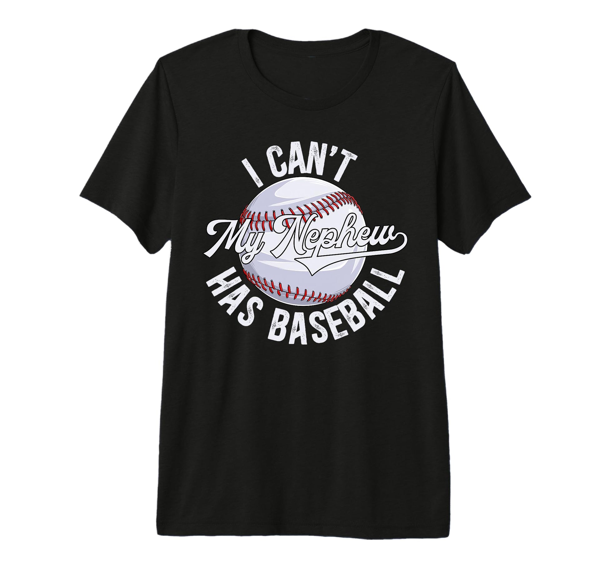 Mens My Nephew Has Baseball Uncle T-Shirt - Custom Art Print for Adults - T-Shirt, Sweatshirt, Hoodie