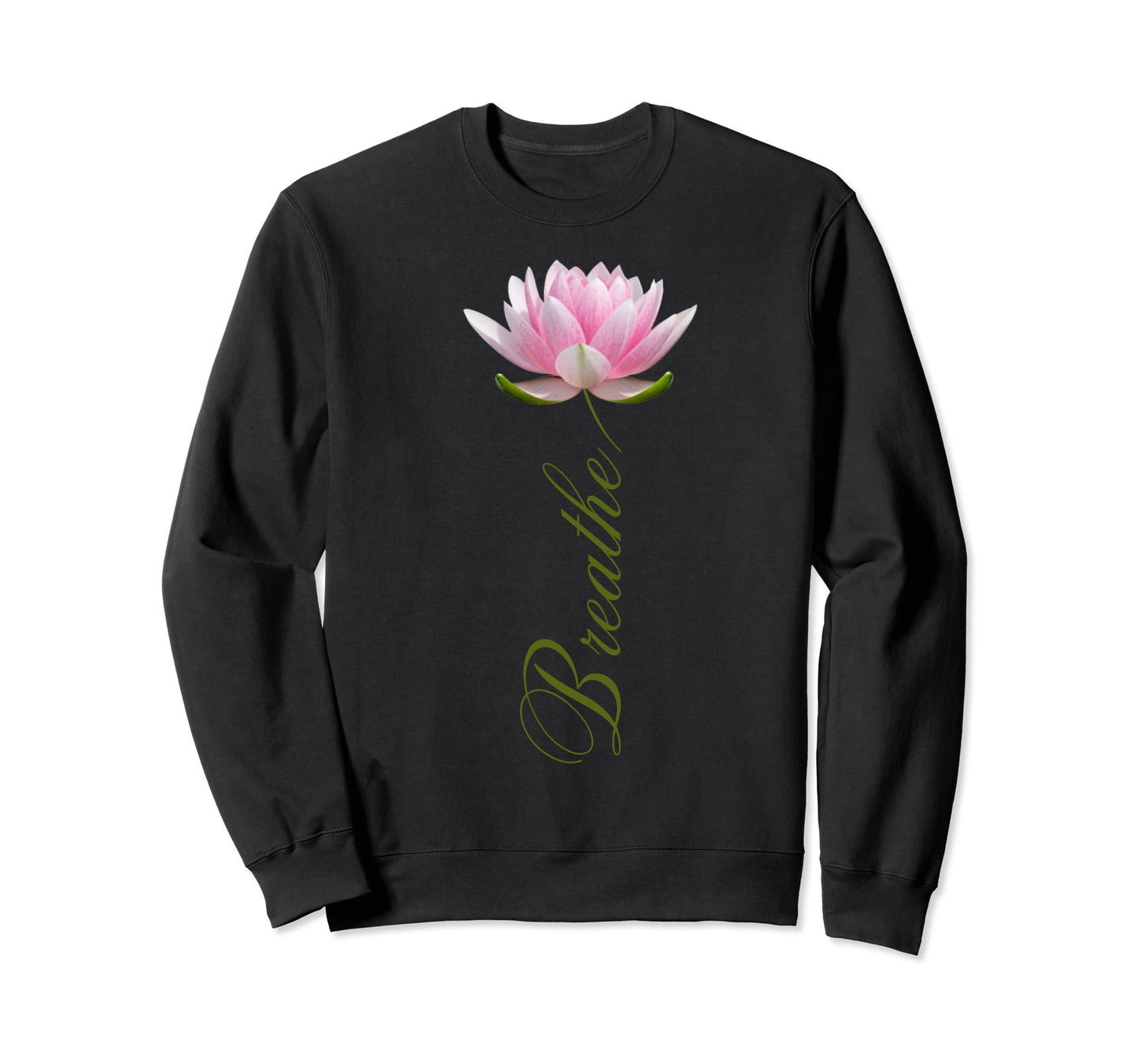 Lotus Flower Yoga Breathe Sweatshirt - Minimalist Print for Adults - T-Shirt, Sweatshirt, Hoodie