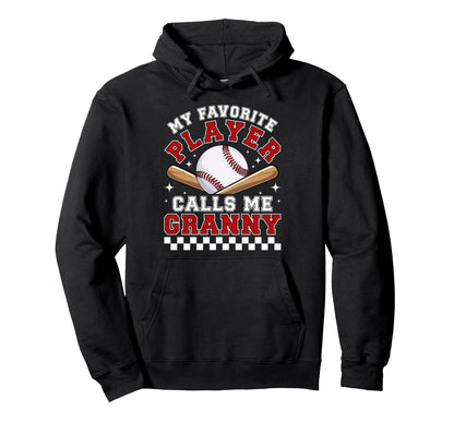Proud Baseball Granny Baseball Player Hoodie - Casual Everyday Wear Unisex - T-Shirt, Sweatshirt, Hoodie
