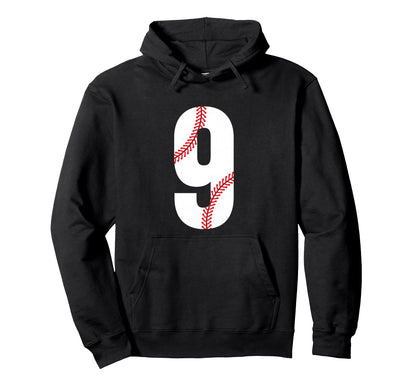 9Th Birthday Baseball 9 Year Old Gift Hoodie - Graphic Print for Adults - T-Shirt, Sweatshirt, Hoodie