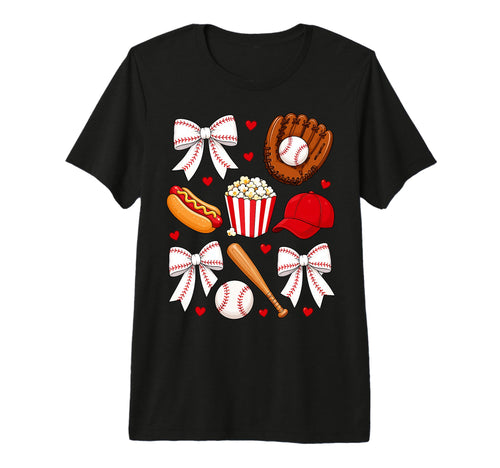 Baseball Coquette Bow Mom Mama Tri Blend T-Shirt - Graphic Print for Adults - T-Shirt, Sweatshirt, Hoodie