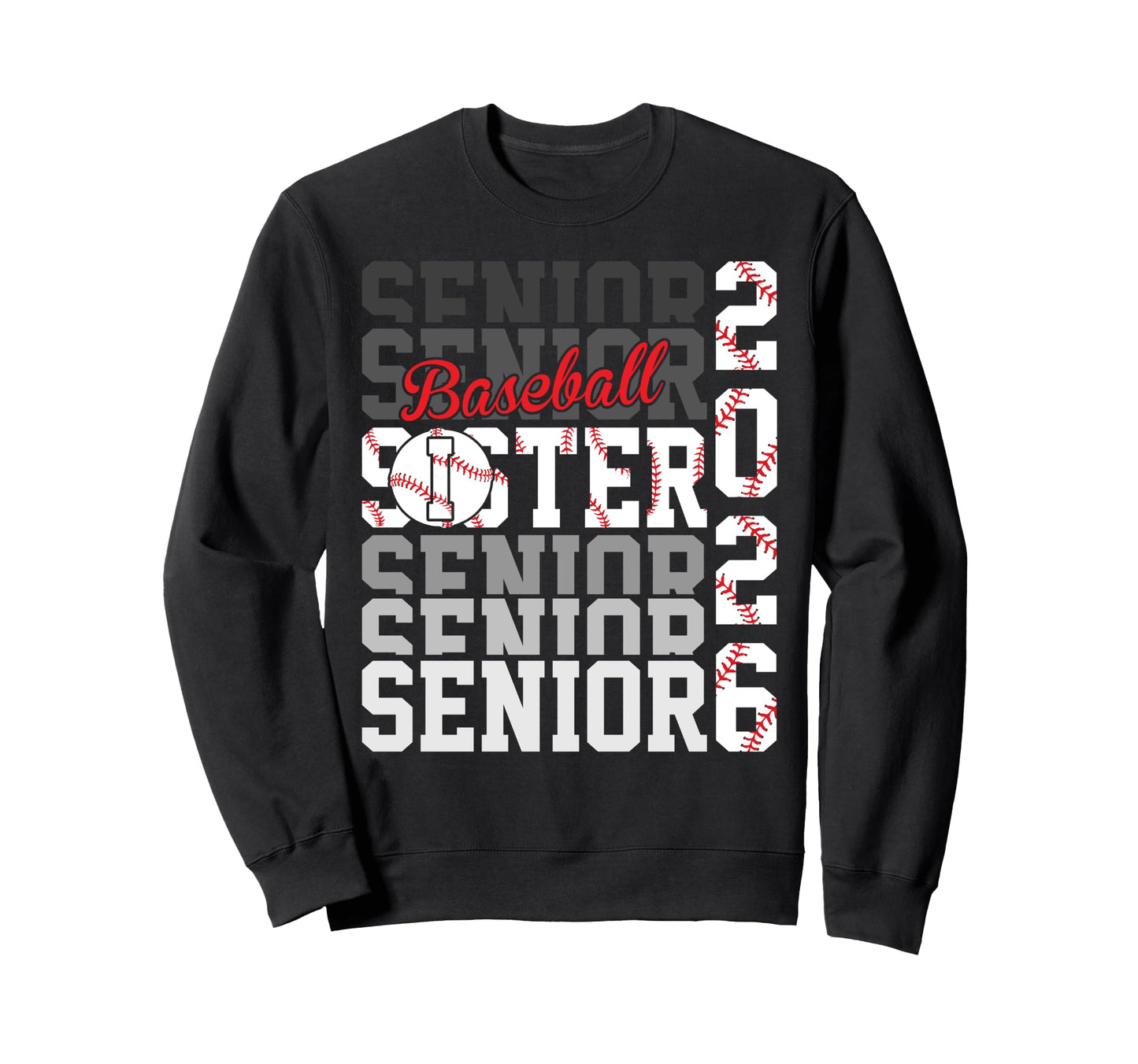 2026 Baseball Senior Sister Sweatshirt - Aesthetic Graphic Men Women - T-Shirt, Sweatshirt, Hoodie