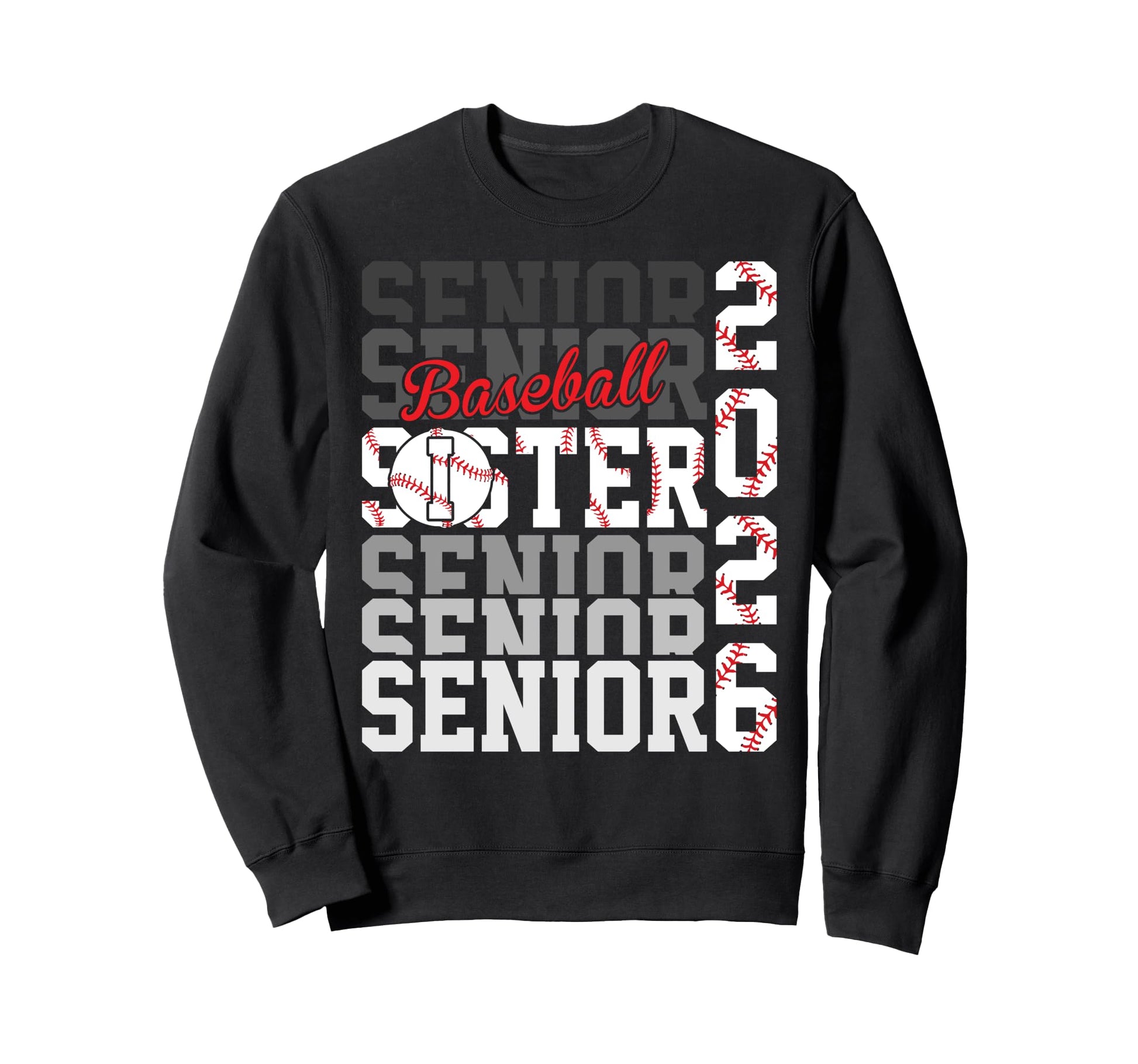 2026 Baseball Senior Sister Sweatshirt - Aesthetic Graphic Men Women - T-Shirt, Sweatshirt, Hoodie