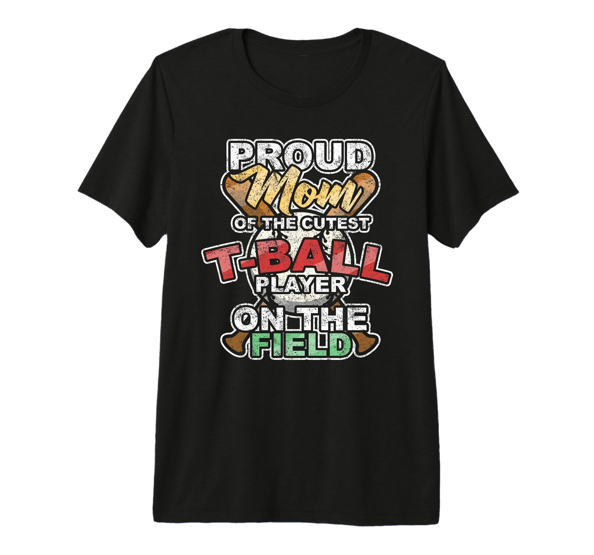 Proud Mom Cutest T Ball Player T-Shirt - Aesthetic Graphic for Adults - T-Shirt, Sweatshirt, Hoodie