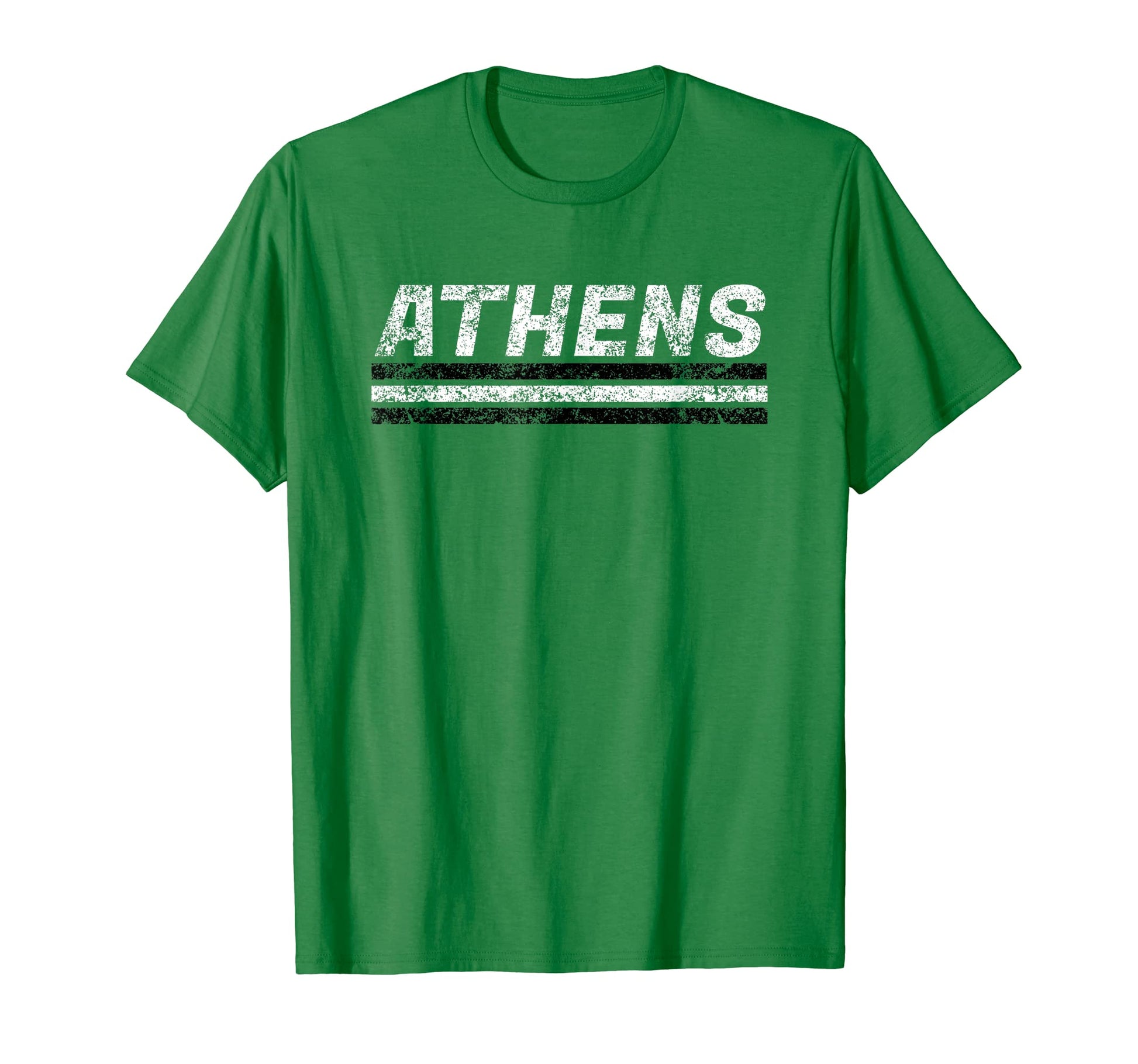 Athens Ohio Weathered Stripe Throwback T-Shirt - Novelty Apparel Men Women - T-Shirt, Sweatshirt, Hoodie