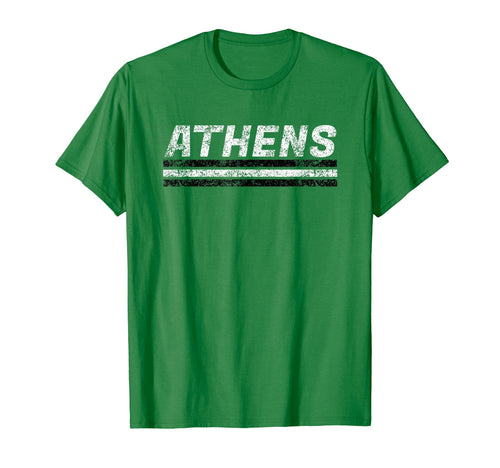 Athens Ohio Weathered Stripe Throwback T-Shirt - Novelty Apparel Men Women - T-Shirt, Sweatshirt, Hoodie