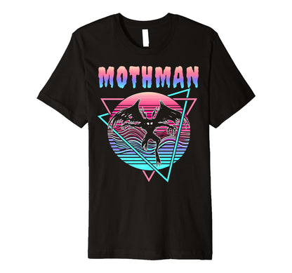 Vaporwave Aesthetic Mothman T-Shirt - Custom Art Print Unisex - T-Shirt, Sweatshirt, Hoodie